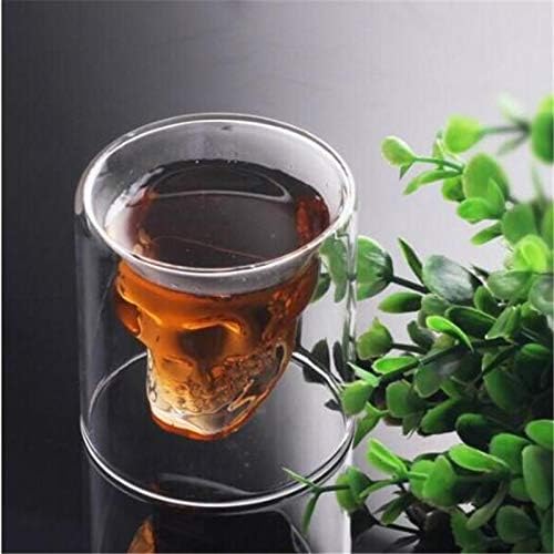 4 Sizes Two Ways Shot Transparent Crystal Skull Head Glass Cup for Whiskey Wine Vodka Bar Club Beer Wine Glass