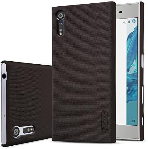 Meimei1986 Anti-Slip Slim Fit Frosted Ultra Thin Matte Hard Back Cover Case With Screen Protector for Sony Xperia XZ,Brown