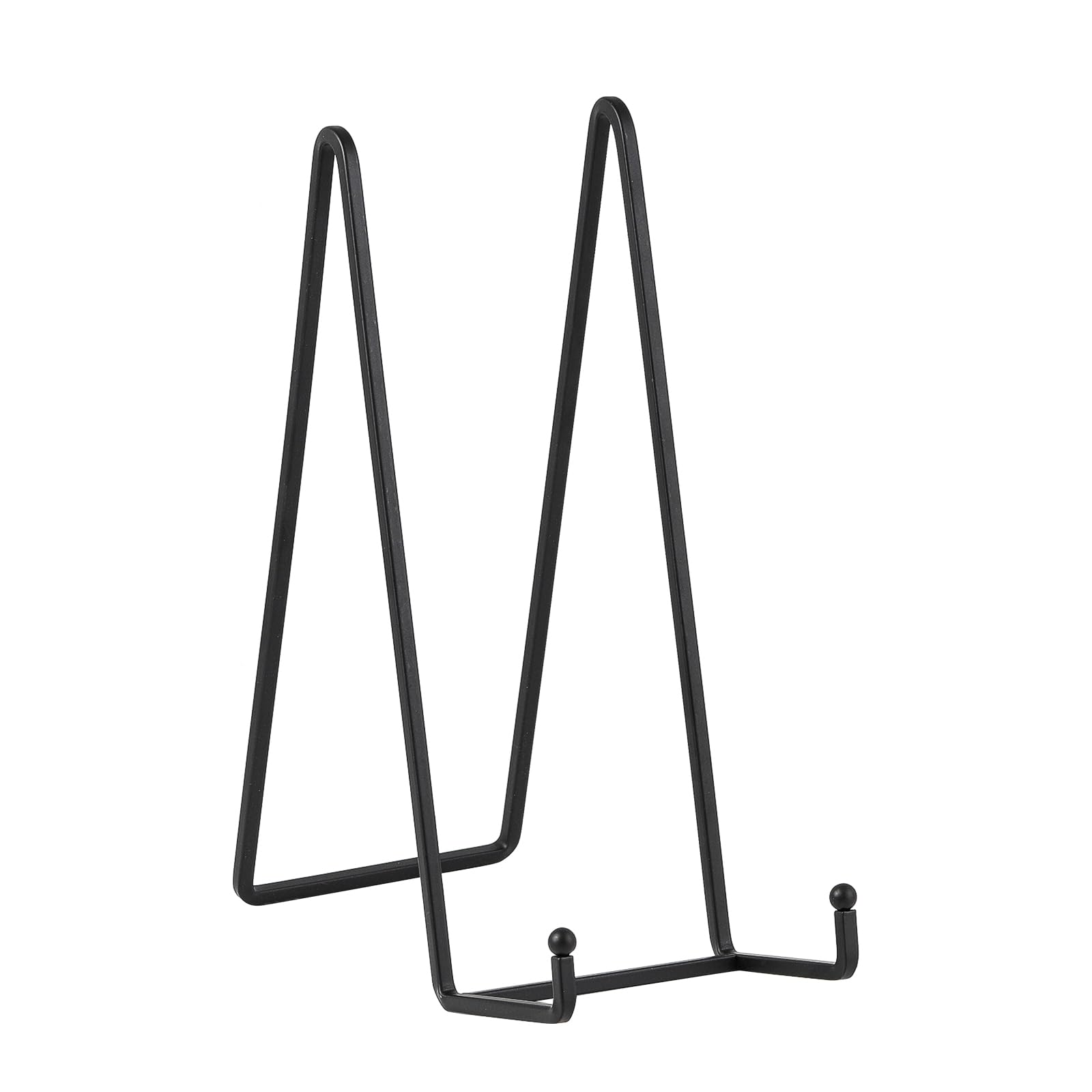 Large Plate Holder Display Stand - 10 inch Tall Plate Stands for Display - Metal Picture Frame Stand - Big Tabletop Easel Stand for Decorative Plates | Platter | Book | Plaque | Tile - 2 Pack - Black