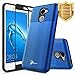 NageBee for Huawei Ascend XT 2 Case with [Full Cover Tempered Glass Screen Protector] [Brushed] Heavy Duty Defender Dual Layer Protector Case for Huawei Ascend XT2 H1711 / Huawei Elate 4G LTE -Blue