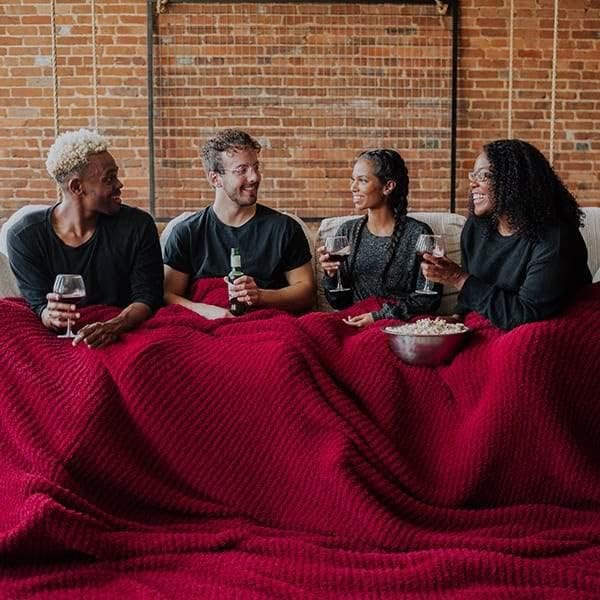 Amazon.com: Big Blanket Co® Premier Plush™ Wine | Ultra-Plush Fluffy Blanket  | 100 Square Feet | Breathable, Microfiber Blanket That Wraps You in  Cloud-Like Comfort | Blankets That Redefine King-Size : Home