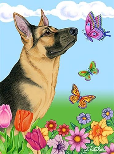 German Shepherd - Best of Breed Butterfly Garden Flag