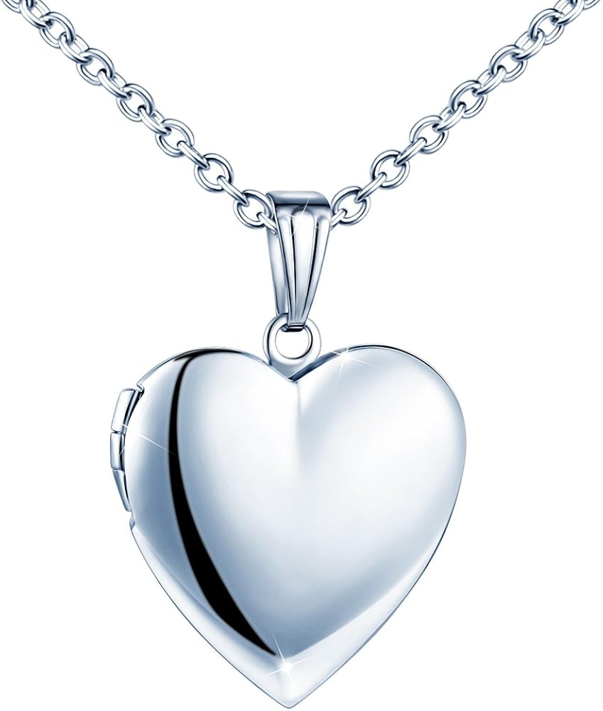 Collana Con Ciondolo Portafoto A Forma Di Cuore E Libro - Gioiello In Acciaio Inox 'Book Love' Regalo Per Lei - 5