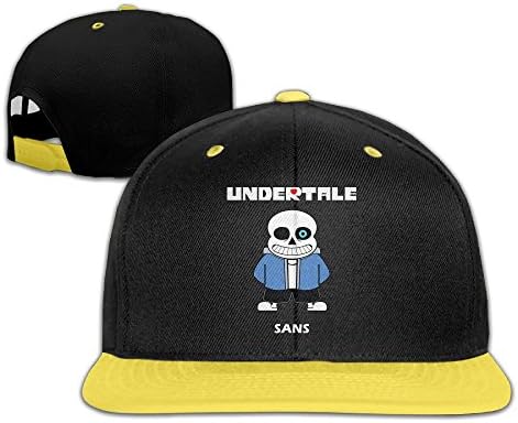 WYUZHEN Kid's Funny Undertale Sans Hip-hop Snapback Hat Caps Yellow