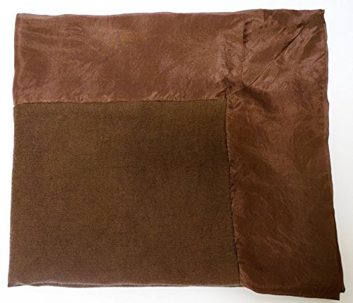 Luxurious Silk Lined Wool Shawl Wrap Throw Chocolate Brown