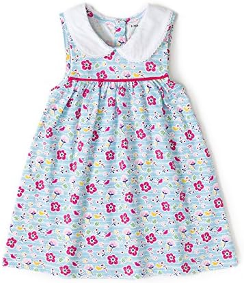 little bitty Girl Cute Cartoon 100%Cotton Short Sleeve Printing Dresses Summer