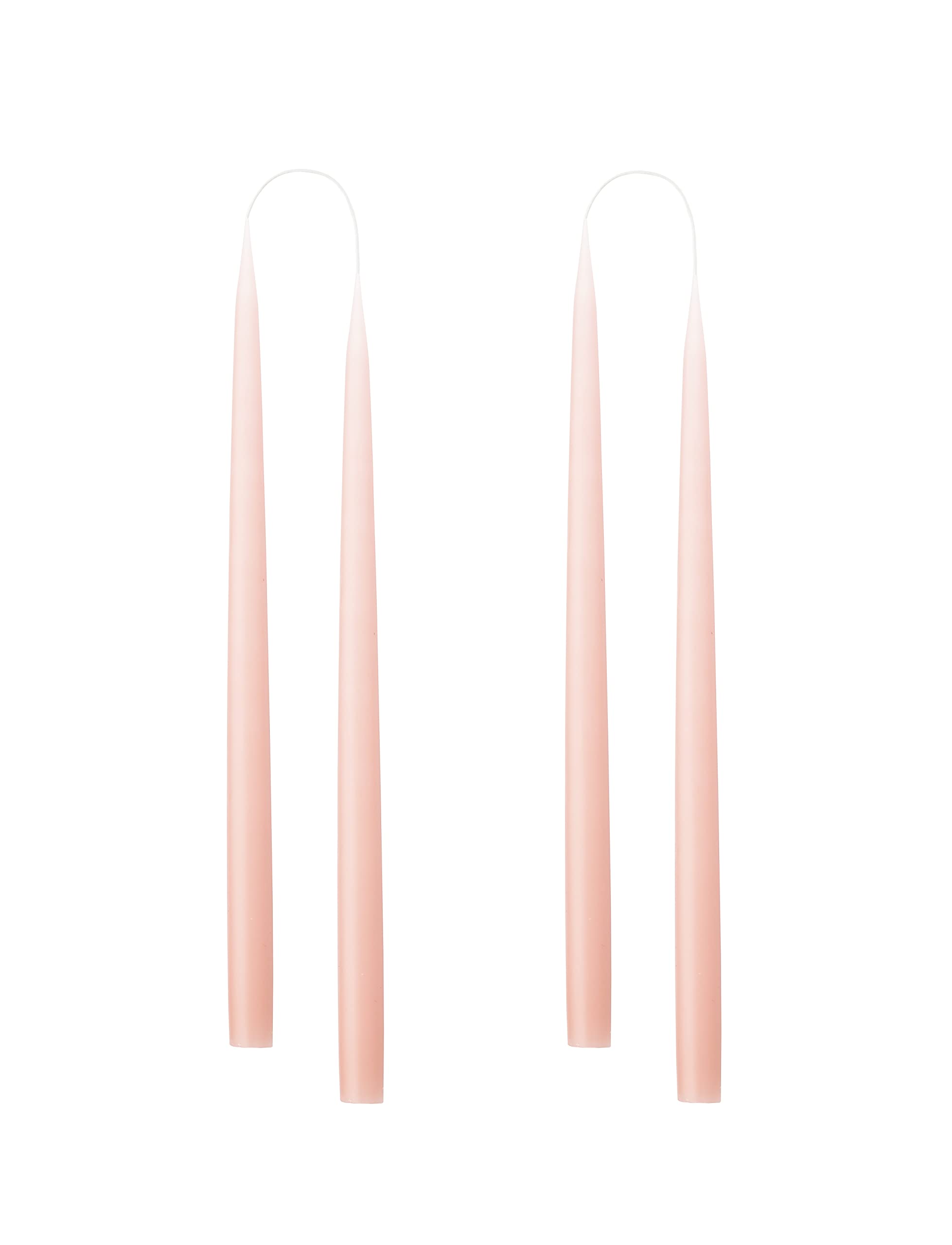 Kunstindustrien® Tapered Candles, Made in Denmark, 42 Colours Available, Dripless & Smokeless Dinner Candles, Candles Long Burning 15 Hours, Unscented Candle Gift Set, 4pcs. 2.2 x 35cm (Old Rose) — image 1