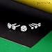 JADENOVA 925 Sterling Silver Cubic Zirconia Stud Earrings for Women (6 Pairs)