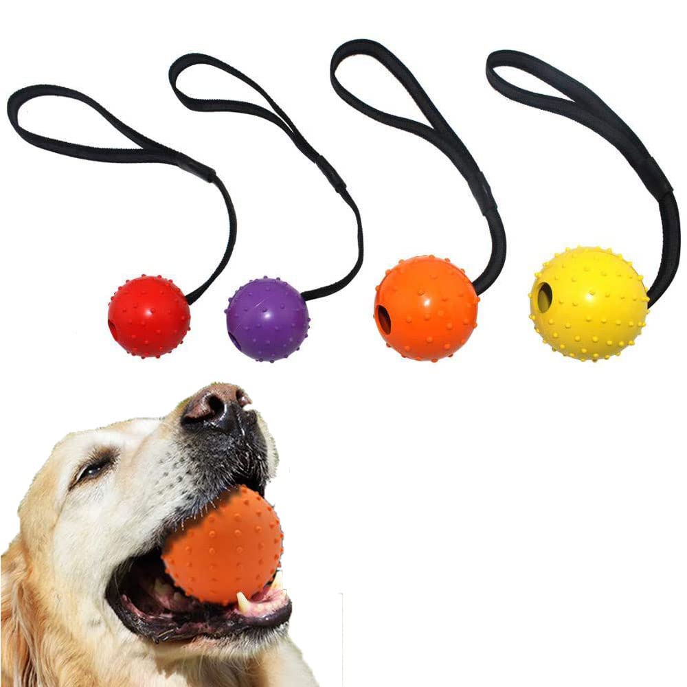 BDHI 4pcs 5x30cm Dog Rope Ball Dog Toy for Small to Senior Dogs Fetching, Chewing, Teething