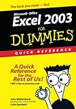 Excel 2003 For Dummies Quick Reference by John Walkenbach, Colin Banfield