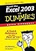 Excel 2003 For Dummies Quick Reference by John Walkenbach, Colin Banfield