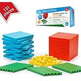Simply Magic 131 PCS Base Ten Blocks for Math - Place Value Blocks, Base 10 Math Manipulatives K-3, Math Counters, Number Blocks, Math Cubes for Kids, Counting Blocks - Kindergarten 1st 2nd 3rd Grade