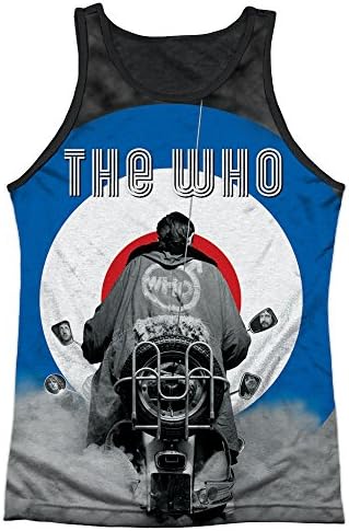 The Who Quadrophenia Mod Lambretta Bike &amp; Target Adult Black Back Tank Top Shirt