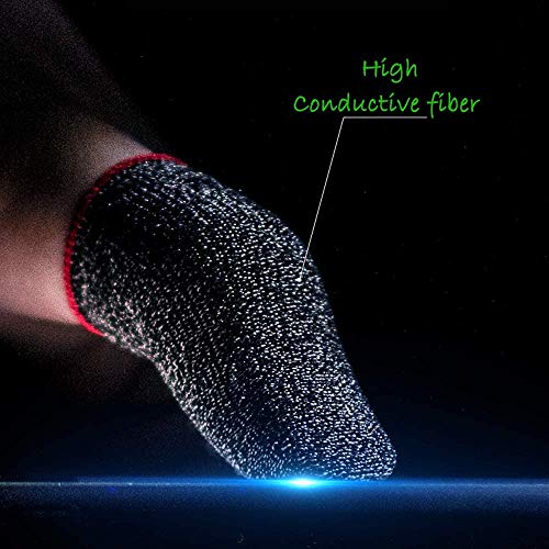 Highly Sensitive Mobile Game Controller Finger Sleeve Sets [20 Pieces ], Anti-Sweat Breathable Full Touch Screen Sensitive Shoot Aim Joysticks Finger Set