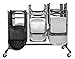 ZOWN Commercial Heavy Duty Folding Chair Trolley Cart, Gray