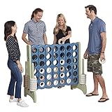 ECR4Kids Jumbo 4-to-Score Giant Game Set - Oversized 4-in-A-Row Fun for Kids, Adults and Families - Indoors/Outdoor Yard Play - 4 Feet Tall - Earthtone