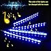 Car LED Strip Light by Releeder, 4pcs 48 LED DC 12V Multicolor Music Car Interior Light LED Under Dash Lighting Kit with Sound Active Function, Wireless Remote Control, Car Chargerthumb 3