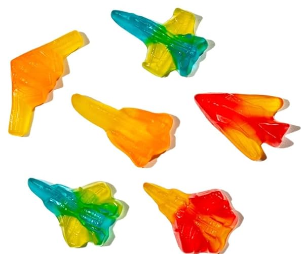 FRUIDLES USA PATRIOTIC GUMMY FIGHTER JETS CANDY HOLIDAY TREATS, 4TH OF JULY, FUN AND FESTIVE SNACKING, PARTY FLAVOR (1 POUND)