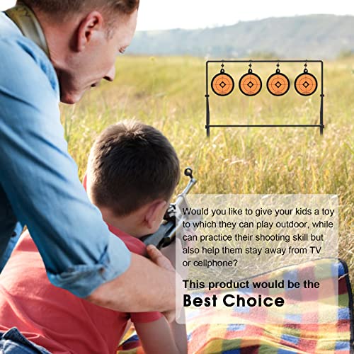 Ideagle BB Gun Targets, Auto Resetting Metal Spinning Target Airsoft