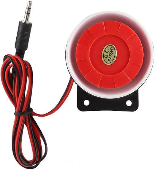 Außensirene DC 6-12V 110dB - Lautes Alarmhorn Für Sicherheitssysteme Schwarz
