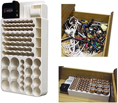 (Ship from USA) Battery Storage Organizer Rack 82 Holder Tester Case Box Organize Hold AA AAA 9V by Usongs Trading INC
