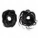 FESHFEN Scrunchy Scrunchie Hairpieces Elastic Messy Hair Bun Ponytail Hair Extensions Wig Drawstring-1# Black