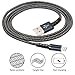 Ostart Apple Certified Lightning cable to USB -3ft, Nylon Braided Fast Charging Cord -Gray