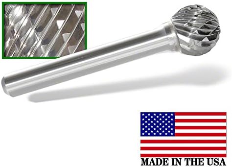 SD-3D Ball Shape End Tungsten Carbide Burr - Double Cut - Made in USA