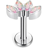 G23 Titanium Flat Back Earrings Studs 18g 16g F136 Implant Grade Titanium Labrets Press Fit Threadless Push In Dainty Cartilage Helix Conch Lobe Lip Tragus Piercing Jewelry