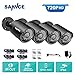 SANNCE 4 Pack 720P CCTV Surveillance Camera Kit with High Resolution Indoor/Outdoor, IP66 Weatherproof Housing, Day/Night Vision