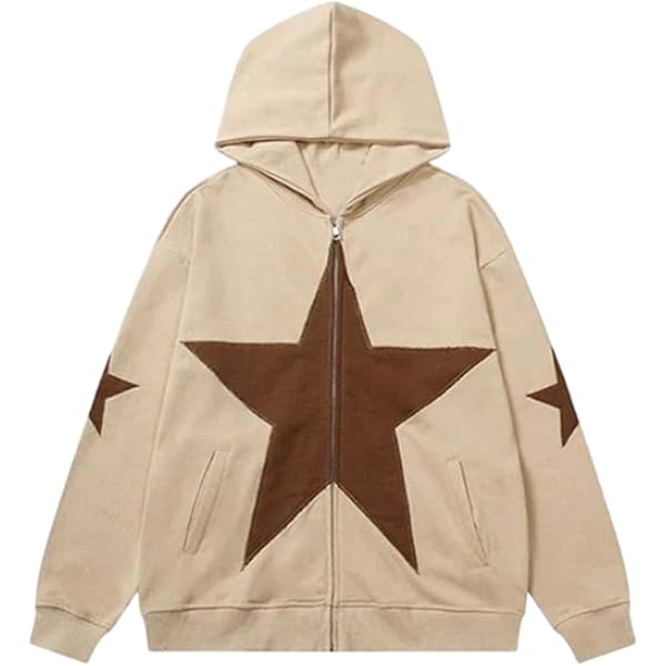 Amazon.com: Hip Hop Zip Up Hoodie Jacket Y2K Grunge Vintage