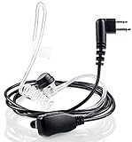 QOL TOP Walkie Talkie Earpiece 2-Pin - 2 pack - Radio earpiece for Motorola - Covert Acoustic Tube - Walkie Talkie Headset with a MicPTT