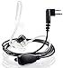 QOL TOP Walkie Talkie Earpiece 2-Pin - 2 pack - Radio earpiece for Motorola - Covert Acoustic Tube - Walkie Talkie Headset with a MicPTT