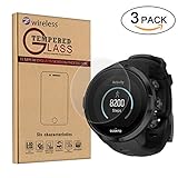 Suunto Spartan Screen Protector Glass, Zwirelz Suunto Spartan Tempered Glass Screen Protector for Suunto Spartan Smart Watch - 9H Hardness/Crystal Clear/Anti-Bubble (3-Pack)