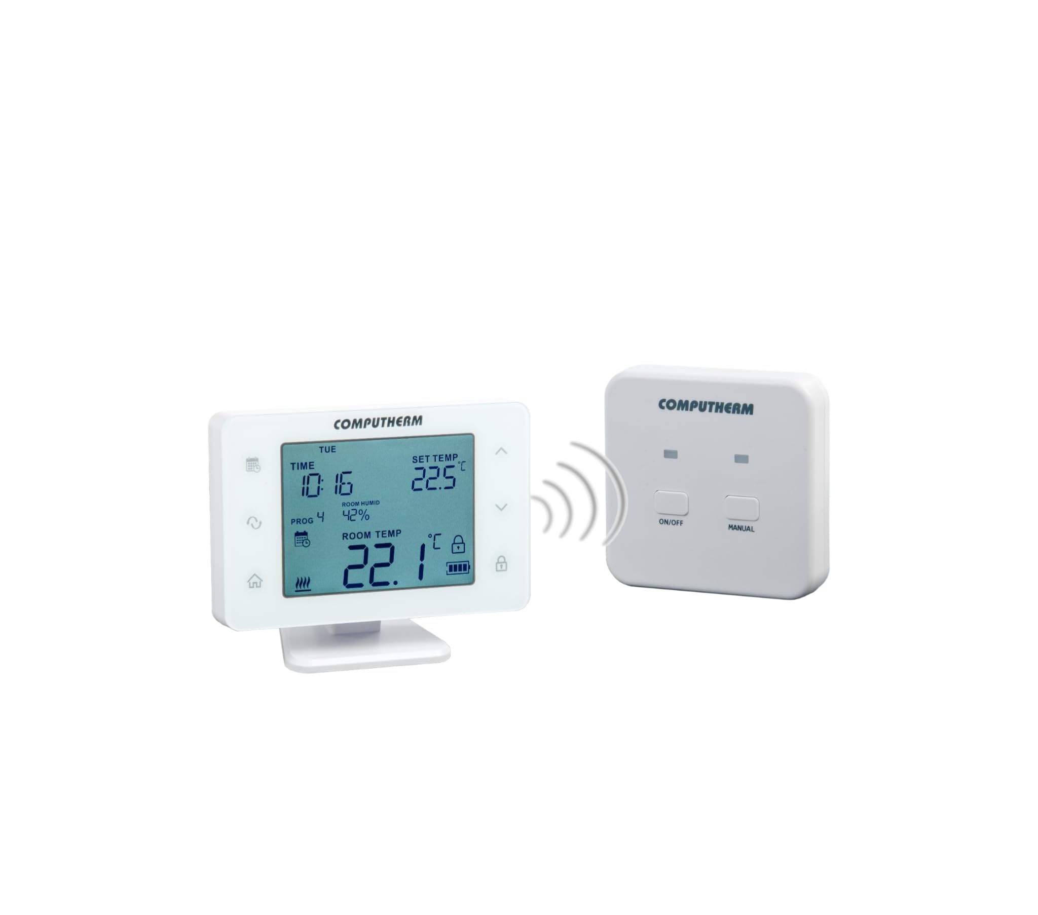 COMPUTHERM Q20RF Wireless Programmable Room Thermostat, Heating & AC Temperature Thermometer, Portable, Economy & Comfort Mode