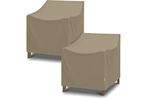 SunPatio Outdoor Chair Covers Waterproof 2 Pack, Heavy Duty Lounge Deep Seat Chair Covers, Fade & Rip Resistant Protector for
