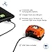 three trees Sensor Brightest LED -with Red Light Rechargeable Headlamp Flashlight for Kids Men and Women,Waterproof Perfect for Running, Walking,Reading,Camping Adjustable in 200 Lumens (Orange)