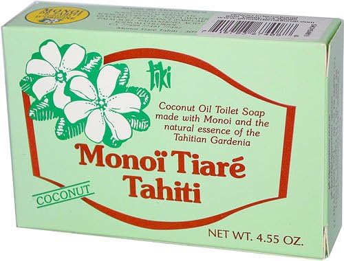 Monoi Tiare Tahiti Tiki Tahiti Bar Soap Monoi Coconut -- 4.55 oz - 3PC