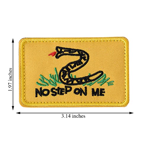 2 Pieces No Step on Me Tactical Patches, Embroidered Morale Patches Tactical Funny for Hat Backpack Jackets