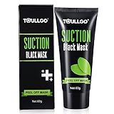 Black Mask Purifying Peel Off Mask, Charcoal Peel Off Mask, Blackhead Remover Mask, ToullGo Original Activated Charcoal Mask adsorption blackheads Nose Acne Treatment Oil Control, 60g