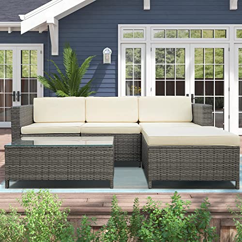 SUNVIVI OUTDOOR 5 Pieces Patio Furniture Sets All Weather Outdoor