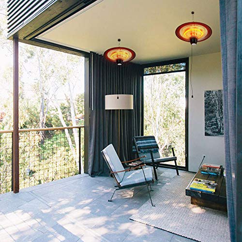 Star Patio Electric Patio Heater, Outdoor Ceiling Patio Heater, Black with Infrared Heating Element, Outdoor Patio Heater Suitable as a BBQ Party Heater, Balcony Heater, and Verandah Heater, ZHQ1524 - Thumbnail 6