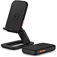 Spigen Adjustable Foldable Travel Universal Cellphone Stand Holder Designed for All Phones, Tablets, Portable Monitors, Nintendo Switch, Desktop and More - Black