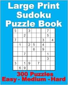 large print sudoku puzzle book 300 puzzles easy