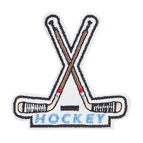 Hockey Sticks Embroidered Patch - White OSFM