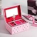Smonet Musical Jewelry Box, Ballerina Girl's Jewel Storage Case, Twinkle Twinkle Little Star Tune, Pink