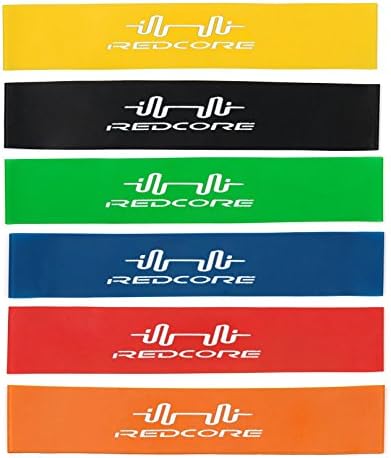 Onener Sports Exercise Resistance Loop Bands - Natural Latex Elastic Workout Bands for Stretching, Physical Therapy, Explosive Endurance Strength Training and Home Fitness (Set of 6)