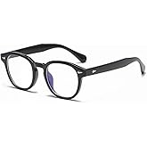 JOVAKIT Small Round Blue Light Glasses for Women Men 90s Retro Fashion Round Glasses Computer/TV/IPhone Eyeglasses