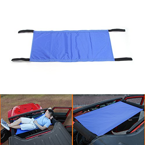 Car Roof Rest Bed Hammock for Jeep Wrangler & Wrangler Unlimited JK (Blue)