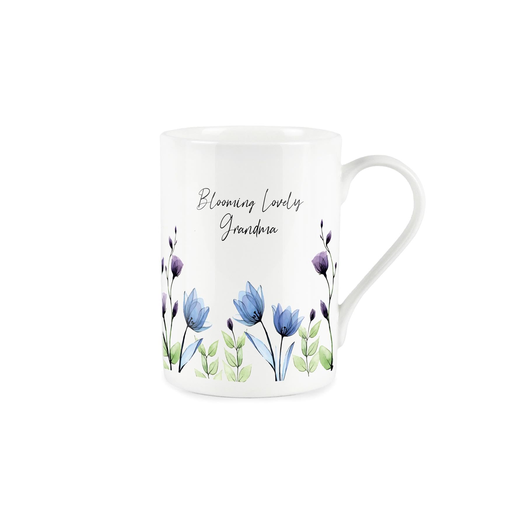 Grandma Gift Mug - Blooming Lovely White Floral Bone China Tea Coffee Present Gift Mug